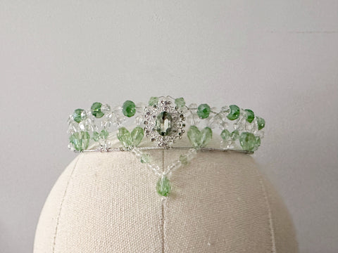 Ballet Tiara - Mint Green and silver