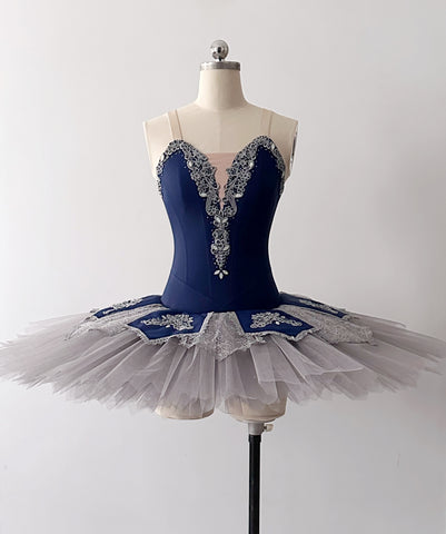 Navy and Silver Tutu size girls 12 to 15 Stretchwear By Sam Navy and Silver Tutu size girls 12 to 15 Stretchwear By Sam