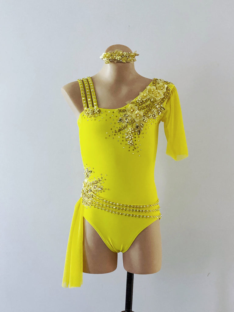 CL 10 - Yellow Lyrical Costume Stretchwear By Sam CL 10 - Yellow Lyrical Costume Stretchwear By Sam